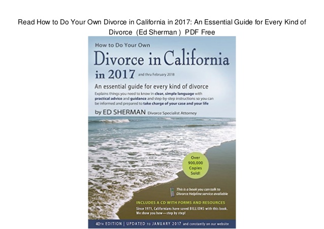 How to do your own divorce in california pdf